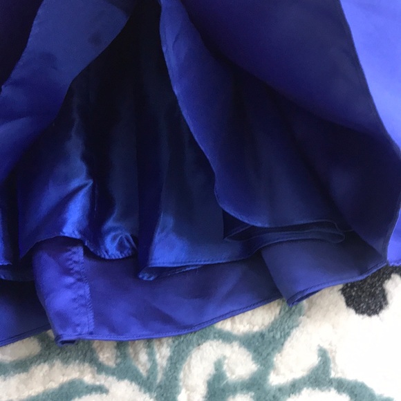 Milano Dress open back Cobalt blue white lace dressy homecoming dance wedding - Picture 3 of 7